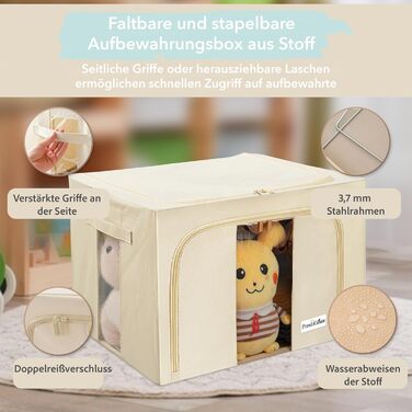 Органайзер для одягу Prestigénie, 3 шт., місткість 24 л (66 л), з прозорим вікном