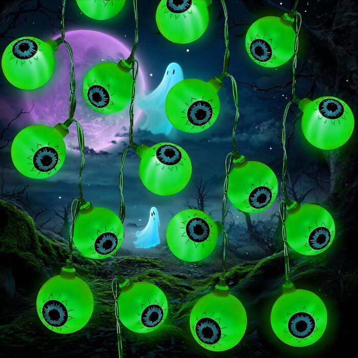 Льохкова гірлянда 300 см з 20 LED, тепле біле світло, для декору, на батарейках, Марокко