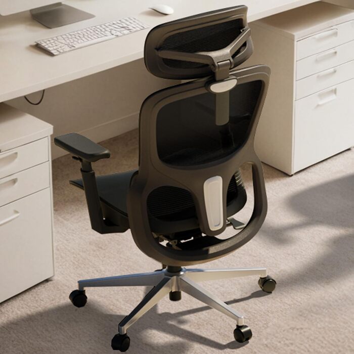 Hbada P2 Air Ergonomic Office Chair with 3D Lumbar Support, Adjustable Mesh Chair, 3D Armrests, Headrest & Comfortable Seat - Home & Office Desk Chair (Black, Luxury Version)