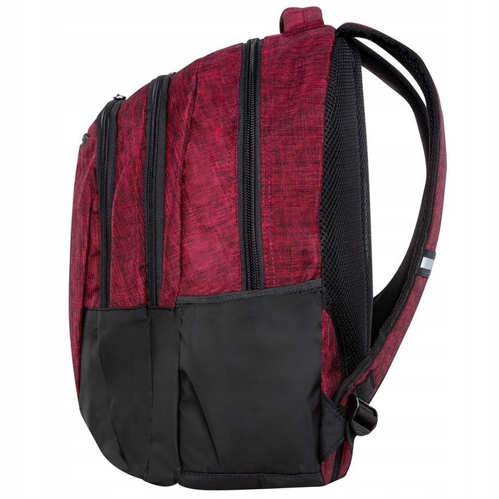 Багатовідсіковий шкільний рюкзак CoolPack, чорний з червоним, 27 л