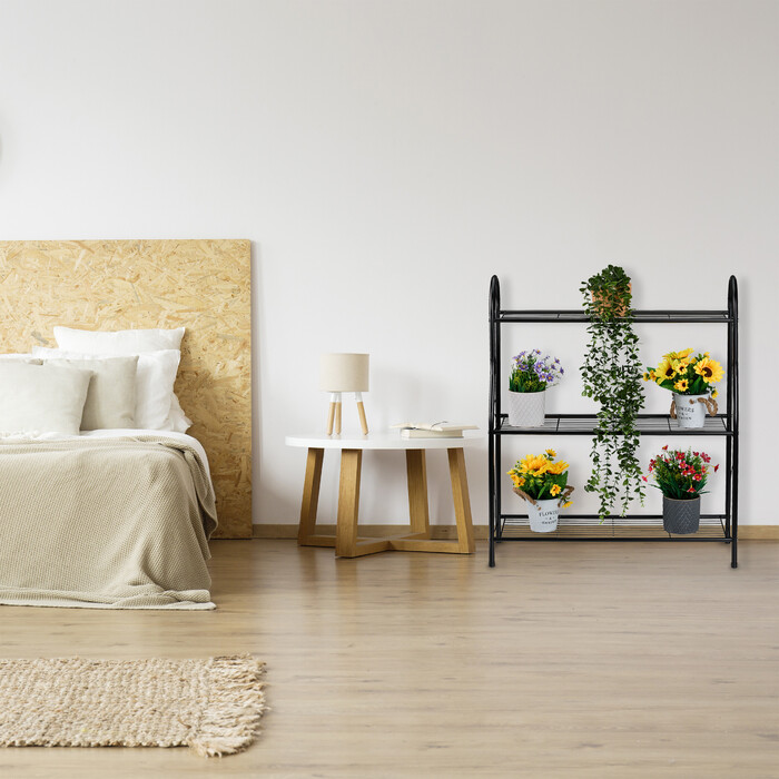 Стелаж для квітів Relaxdays металевий з 3 полицями