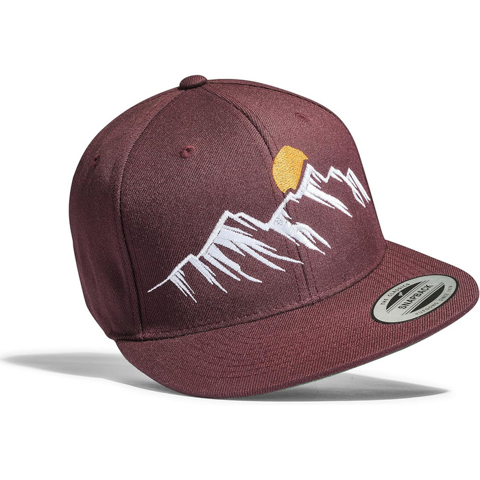 Кепка Baddery Outdoor Cap Mountain View: для чоловіків та жінок, для альпінізму та походів, універсальний розмір, Бордовий колір
