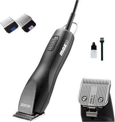 Професійна машинка для стрижки волосся Wahl Max 50+ Moser Rotschopf24 Edition з 2 металевими насадками та сумкою Rotschopf24. Краща за Moser Max 45+50!