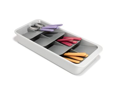 Органайзер для столових приборів Joseph Joseph DrawerStore з ніжницями, розширюваний, з переробленого пластику (великий)