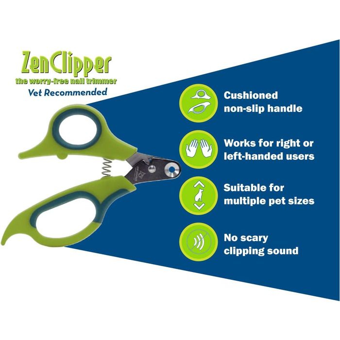 Кліпер для обрізання кігтів домашніх тварин Zen Clipper – безпечний та ефективний інструмент (зелений, 4 мм)