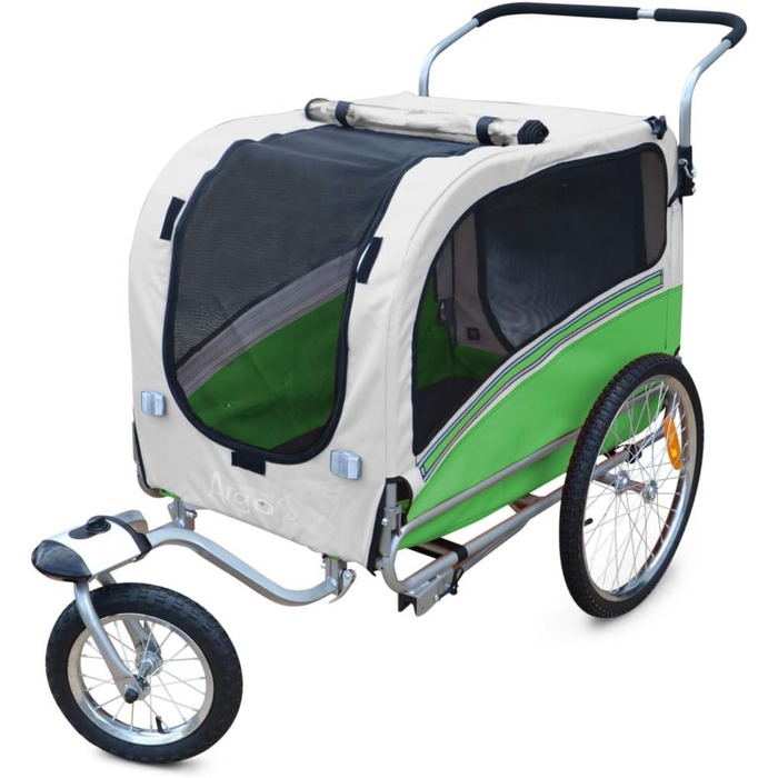 PAPILIOSHOP Причіп для собак Argo Hundeanhänger - велосипедний причіп для собак S-M-L, великий, зелений