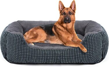 FURTIME Dog Bed - Large Dogs, Washable Fluffy Dog Basket, Non-Slip Dog Cushion, Anti-Anxiety Dog Bed for Large and Medium Dogs and Cats, 89x63x23cm (XXL(106x80x23cm))