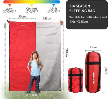 Сплячий мішок - компактний, легкий літній спальник для кемпінгу, відпочинку на природі, дорослих, піших прогулянок та відпочинку в приміщенні (зелений/червоний)