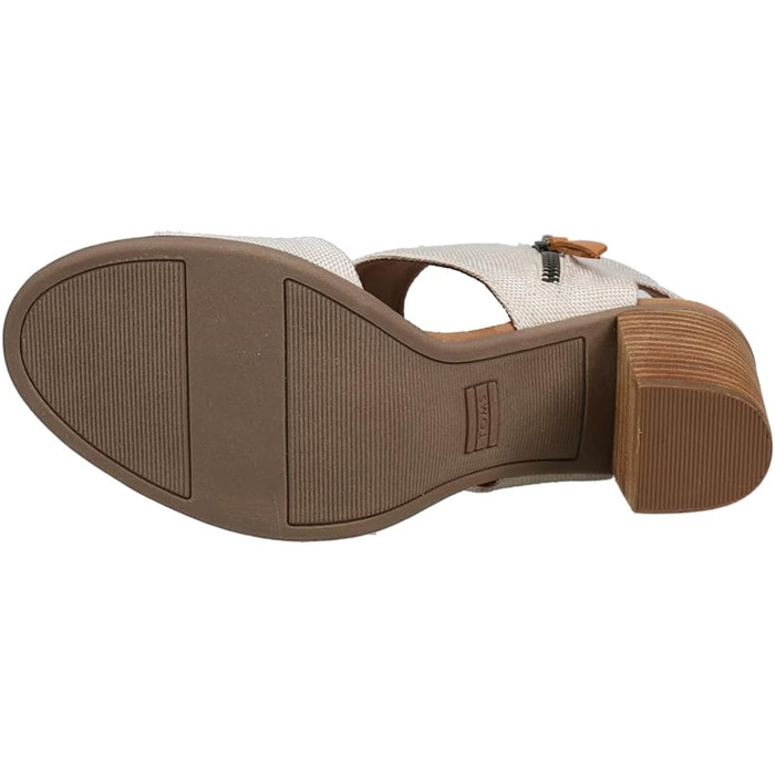 Сандалії жіночі TOMS Majorca Cutout з каблуком 38.5 EU натурального кольору