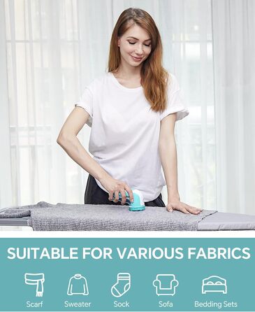 Електричний видальник пуху BEAUTURAL з 3 рівнями висоти та 2 швидкостями для різних тканин (Tiffany, від батарейки)