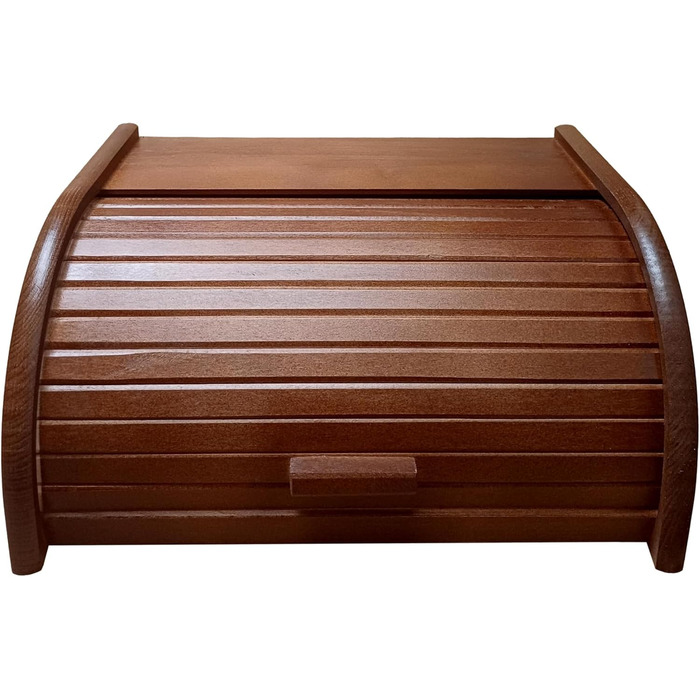 Дерев'яна коробка для хліба, розкривна/розкладна, різні моделі, темний коричневий колір, розмір Large