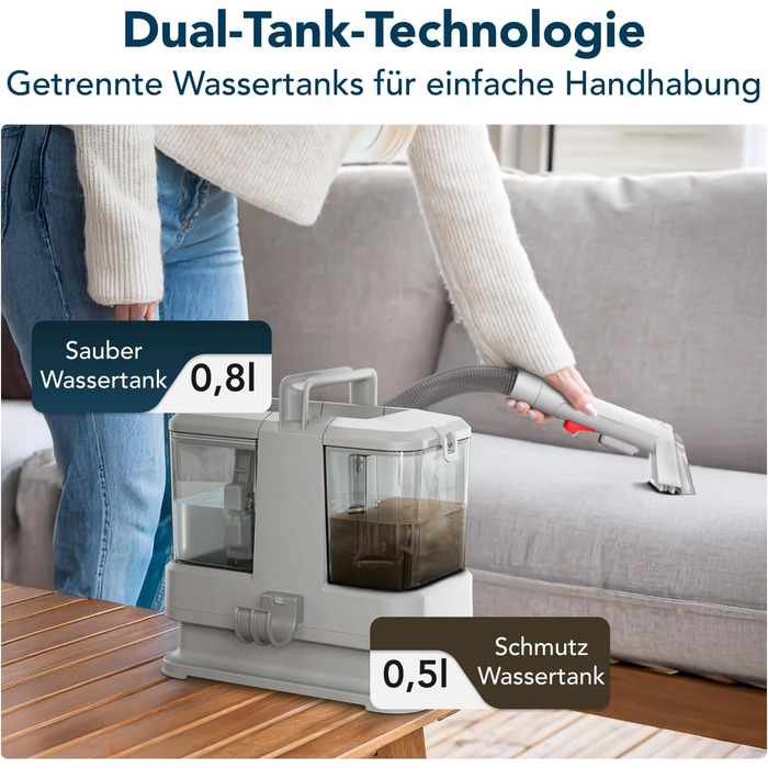 Портативний мийник для м'яких меблів та килимів – мийний пилосос для килимів, м'яких меблів, автосидінь та диванів