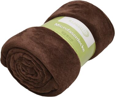 М'яка ковдра Beautissu Aurelia: плюшева, 220 x 240 см, темно-коричнева