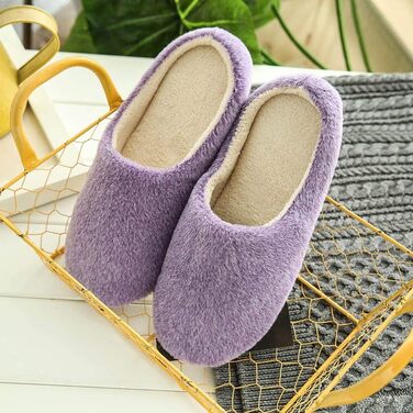 Жіночі плюшеві шльопанці, теплі фетрові тапочки-шльопанці, розмір 36-45, фіолетовий (Z011 Purple)