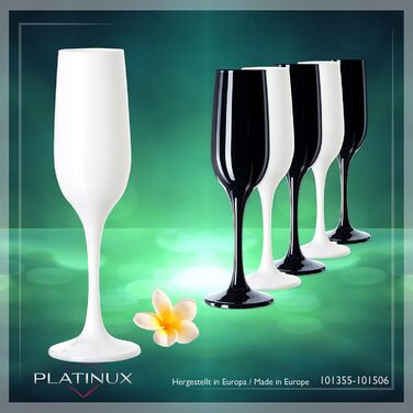 Набір келихів для шампанського PLATINUX Black & White (6 шт., 210 мл)