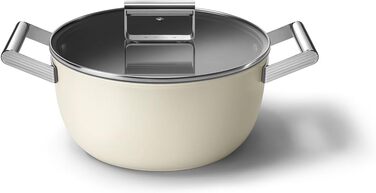 Електричний чайник Smeg KLF05CREU, 0.8 л, кремовий, з нержавіючої сталі, з індикатором рівня води та захистом від перегріву