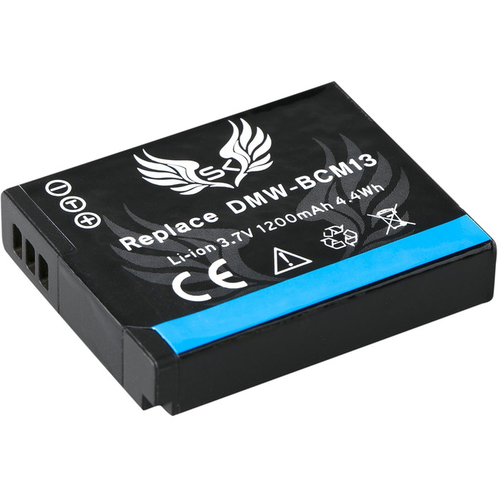 Запасний акумулятор 2x 1200mAh для Panasonic Lumix DMC-FT5 TZ40 TZ41 TZ55 TZ61 TZ71 ZS30 + зарядний пристрій (2 акумулятори)