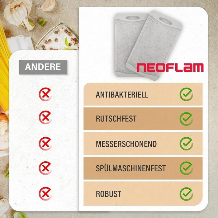 Набір дощок для сніданку NEOFLAM® 4 шт. 25x14 см - дошки для нарізання з нержавіючої сталі, BPA-free, антибактеріальні, з жолобом для соку, чорні, під миття в посудомийній машині