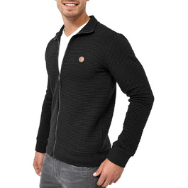 Світшот Indicode для чоловіків з високим коміром | Кардиган/світшот чоловічий (XXL, Чорний)