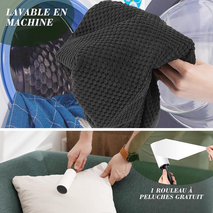 Dog stairs for small dogs, 4 steps pet stairs made of foam with a waterproof cover, detachable dog ramp cat stairs for sofa bed, send 1 lint roller (4-step black dog stairs)