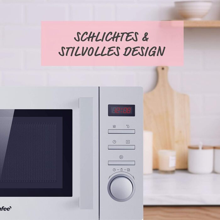Мікрохвильова піч Comfee CMSN 20di White - 20л, 700W, білий колір, LED-дисплей, 8 меню, таймер, внутрішнє освітлення