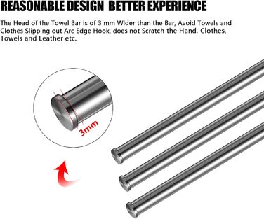 Тримач для рушників у ванну кімнату з 3-ма полицями, поворотний, 40 см, нержавіюча сталь, сріблястий