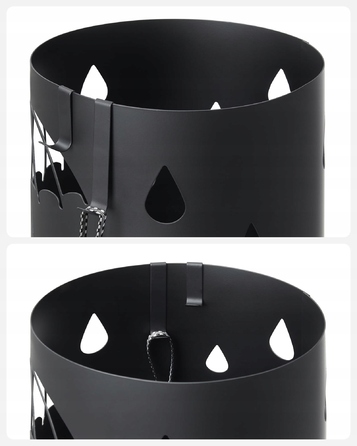 Підставка для парасольок Songmics, металева, чорна