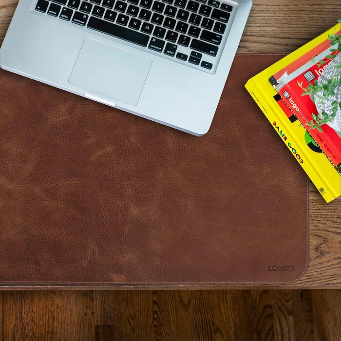 Килимок для миші Londo Echtleder Mink – великий, шкіряний, для столу, нековзкий, гладка поверхня