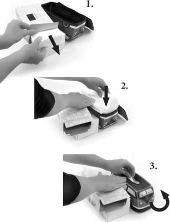 Диспенсер для паперових серветок BRISA VW Collection Volkswagen T1 Bulli Bus (Surf/Blau), 24 см