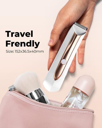 Електричний жіночий тіло-тример PRITECH для бікіні. Вологозахищений (IPX7), USB, з зарядною станцією