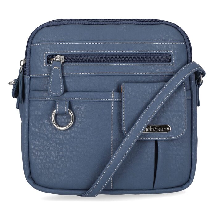Сумка жіноча крос-боді MultiSac North South Mini Zip Around Denim (2)