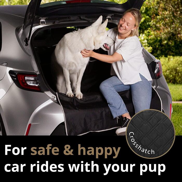 Захисний чохол на сидіння для собак AMZPET – водонепроникний, антиковзкий, стійкий до подряпин, міцний, 56 x 45 x 122 см, для маленьких автомобілів (купе або хетчбек), степене дизайн