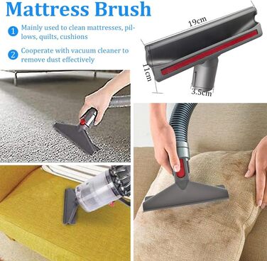 Набір насадок для пилососа BUZIFU 7 шт. 32-35 мм (універсальні) - для меблів, матраців, щілин. Сумісні з Kärcher, Miele, Siemens, AEG, Bosch, Panasonic, Philips