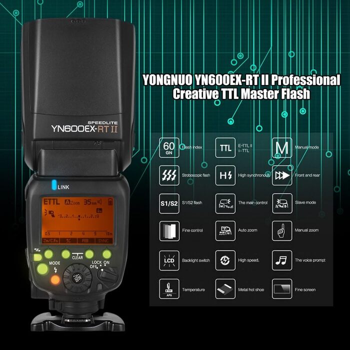 Спалах YONGNUO YN600EX-RT II: професійний TTL Master для Canon з бездротовим зв'язком 2.4G та HSS 1/8000s