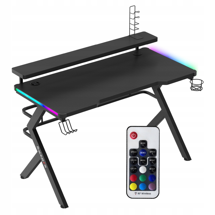 Ігровий стіл Huzaro Hero 5.0 RGB з LED-підсвіткою для геймерів
