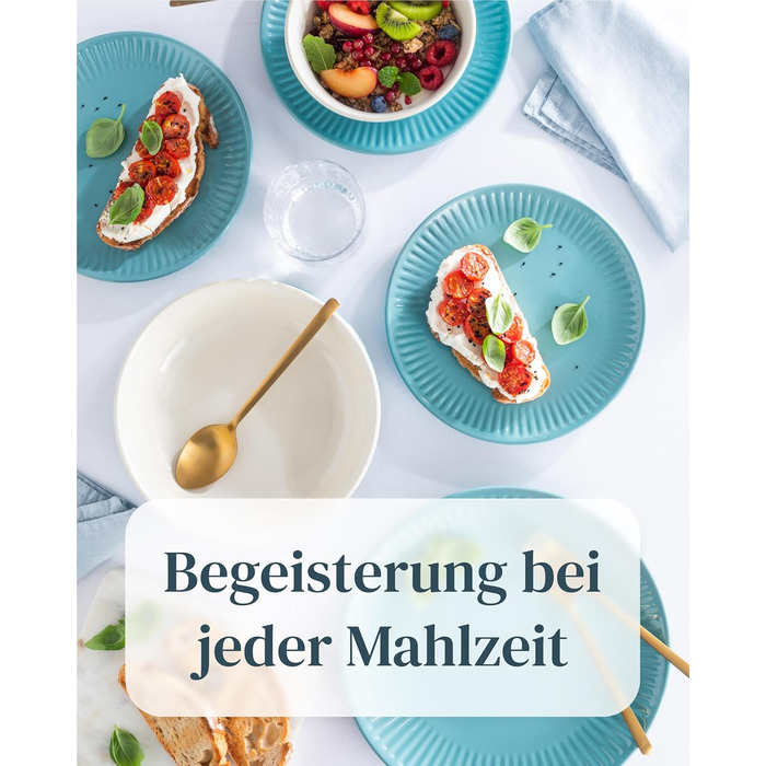 Набір керамічних чашок Steingut Hygge (48 шт.) – Стильний комплект для чаю та кави, Petrol