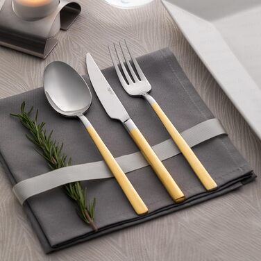 Набір столових приборів зі нержавіючої сталі на 6 осіб (24 шт.) - Елегантний набір для щоденного використання та особливих випадків, стійкий до корозії