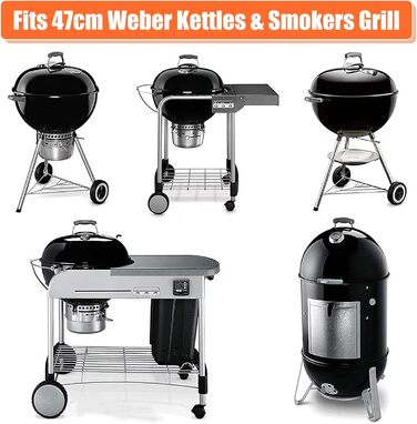 Решітка для гриля Weber діаметром 47 см Denmay (сумісна з Weber One-Touch, Bar-B-Kettle, Smokey Mountain Cooker)