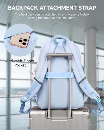 Шкільний рюкзак для дівчинки 2 в 1, рюкзак для підлітків 3-7 класів, шкільний набір з сумкою через плече, блакитний