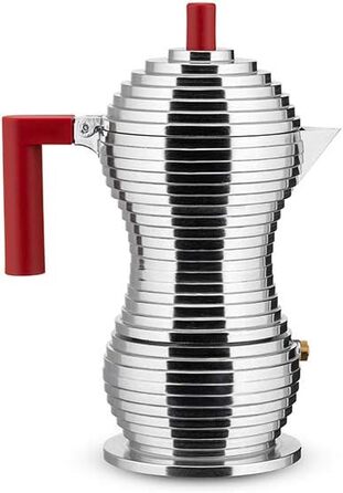Еспресо-машина Alessi Pulcina MDL02/6 - 6 чашок, червона, литий алюміній