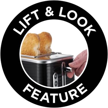 Тостер Russell Hobbs Inspire High Gloss 24371, чорний, 2 слоти