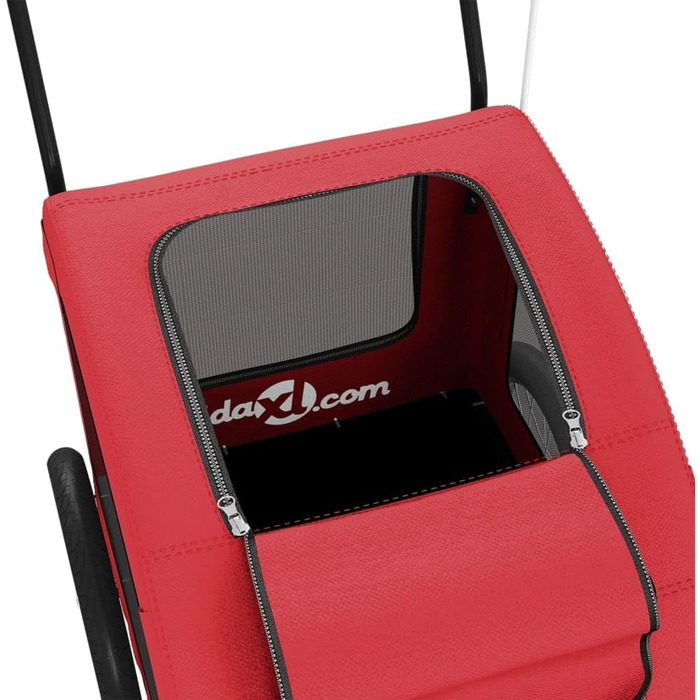 Фургон для собак VidaXL - червоний, 30 кг, Oxford-Gewebe, з прапором та відбивачами