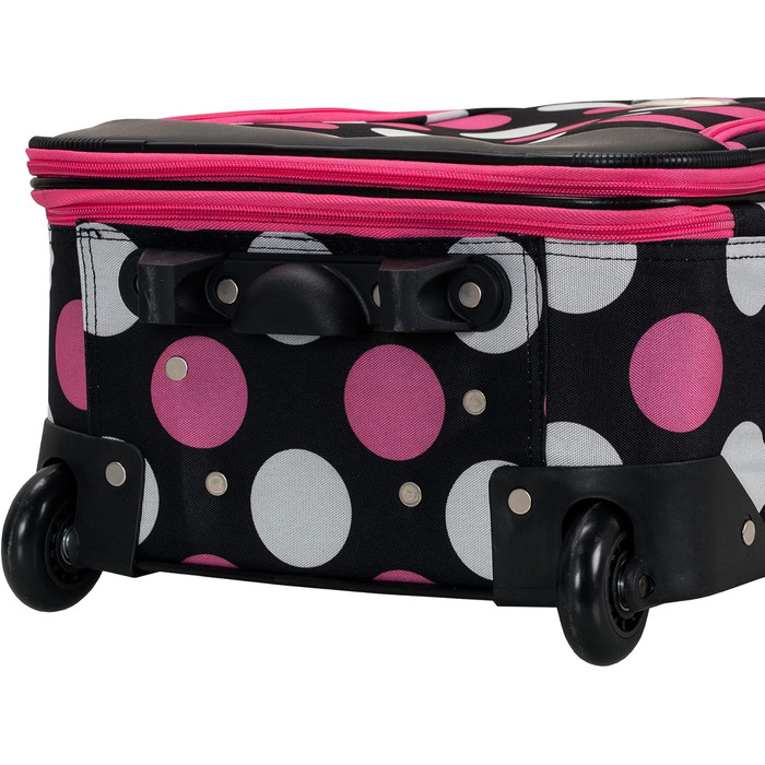 Набір валіз Rockland Escape Softside, 4 шт., племінний дизайн, 14/19/24/28 дюймів, S, Mulpink Dots