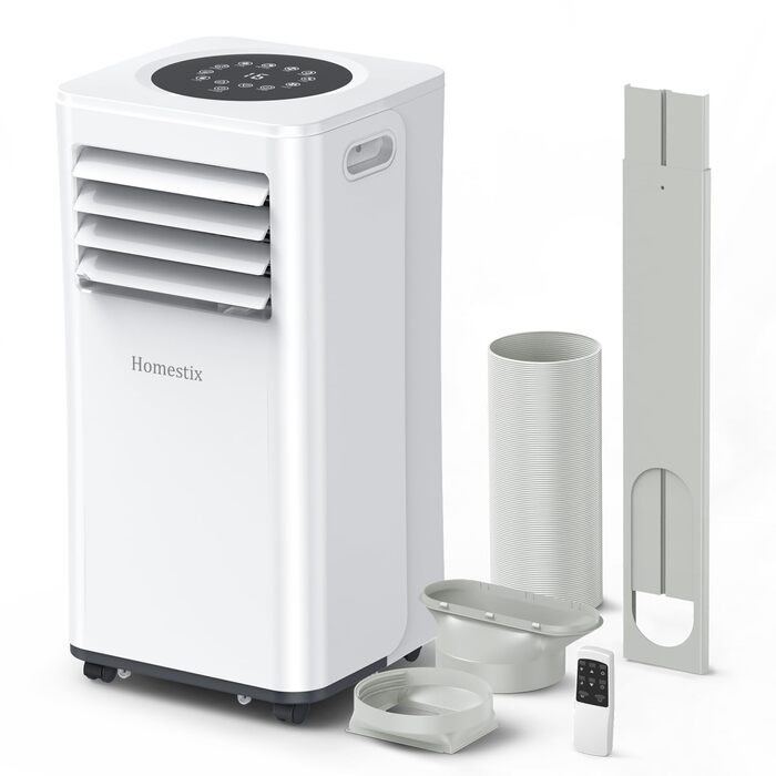 Мобільний кондиціонер Klimaanlage 7000 BTU з 4 функціями: охолодження, осушення, вентиляція, таймер, цифровий дисплей, охолоджувальна площа до 68 м³