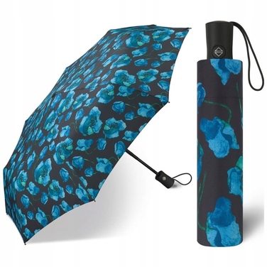 Парасолька Happy Rain автоматична, складана, з чохлом, чорна