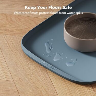 PETLIBRO Килимок для годування собак та котів, захист від пролиття, силіконовий, розмір 55.9 x 55.9 см