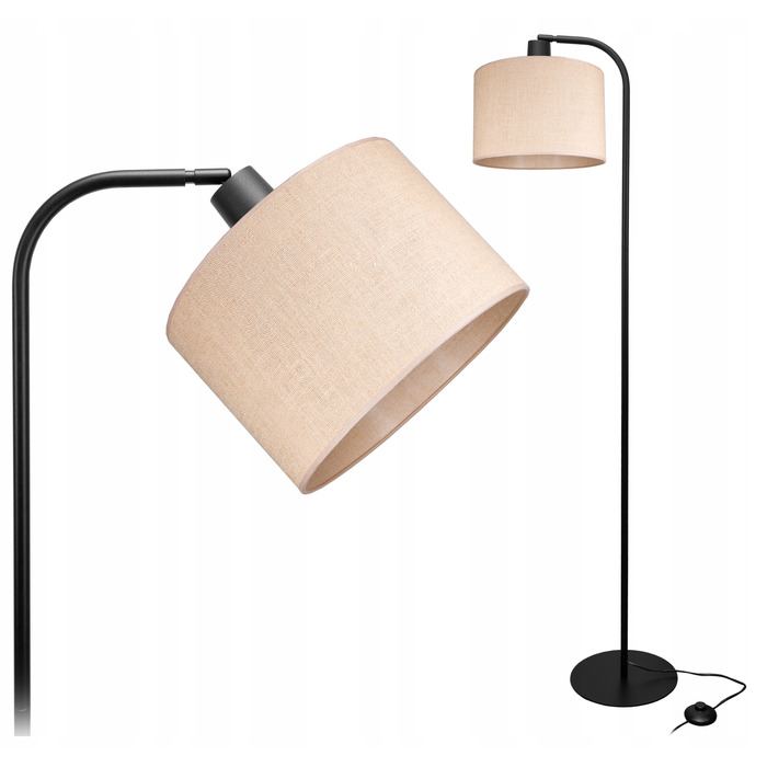 Підлогова лампа Glimex Modern E27 60 Вт, бежевий, коричневий, чорний
