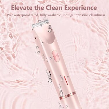 Електричний жіночий епілятор 2-в-1 Silky Glow: для тіла, обличчя, бікіні. Вологостійкий, рожевий