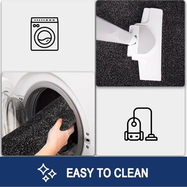 Килимок для дому 50 x 80 см, антиковзаючий, для собак, вхідні двері, коридор, поглинає воду, Holzkohle