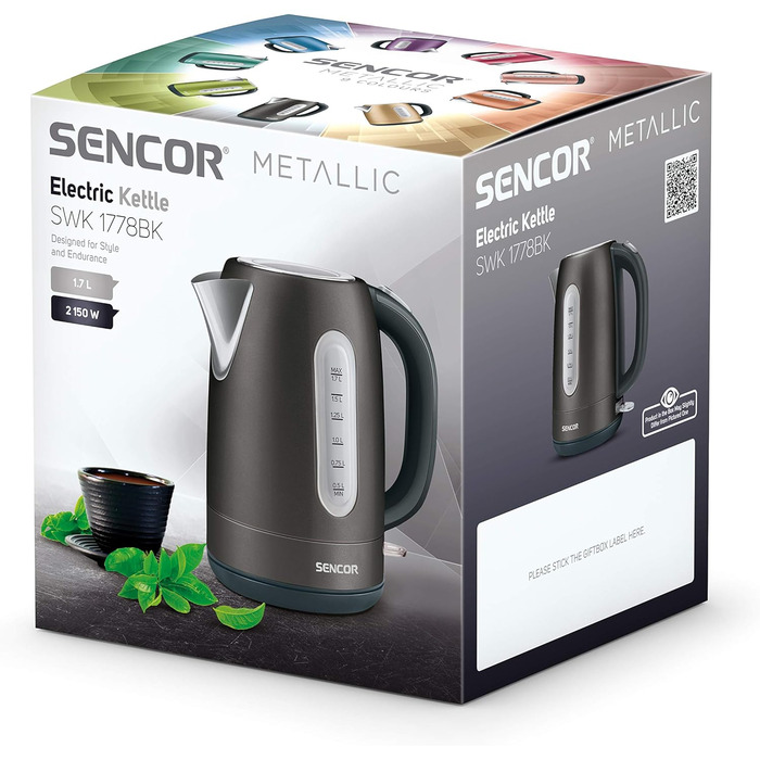 Електричний чайник SENCOR SWK 2727MB (1.7 л, багато кольорів)